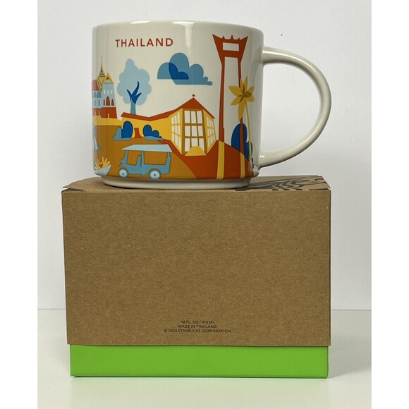 Starbucks Thailand You Are Here Series Mug New Coffee Cup NIB 2024 14oz USA Ship - Picture 1 of 10